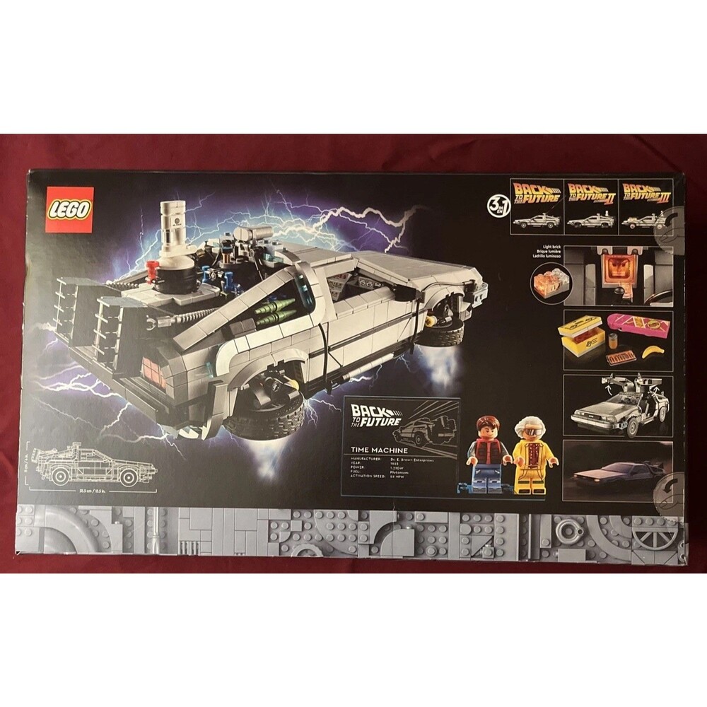 LEGO Back to the Future Time Machine 10300 DeLorean Car 1872 Pcs New Sealed #665